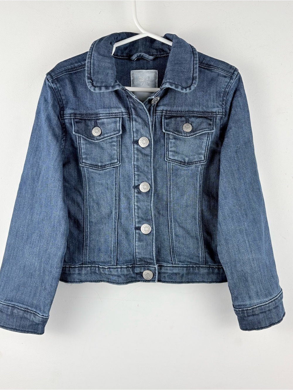 Gymboree Girls Blue Denim Jacket Button Front Pockets Small 5 6 Classic Staple